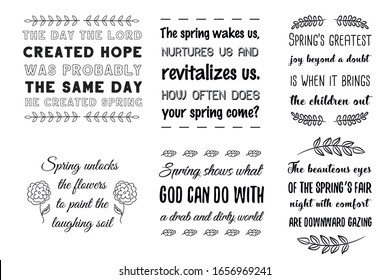Spring, April, May cut files vector Quotes Sayings set Bundle

