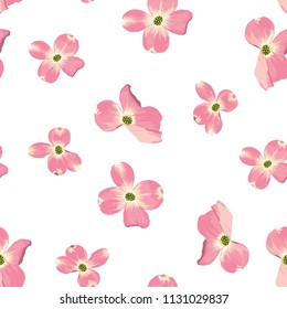Spring autumn flowers seamless Pattern. Watercolor style floral background for wedding invitation, fabric, wallpaper, print. Botanical hand drawn texture. Vector illustration. White background.
