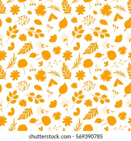 Spring or autumn seamless handmade design for your products and decoration objects
