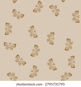 spring azure insect glyph vector seamless pattern. spring azure insect thin illustration