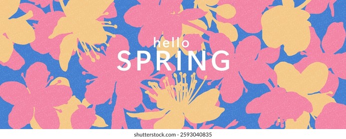 Spring backgroud with sakura branch. Cherry blossoms. Design for card, wedding invitation, cover, packaging, cosmetics.