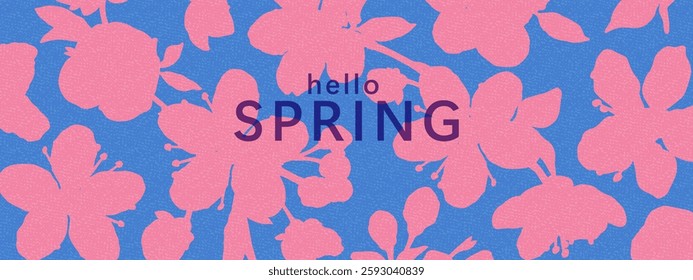 Spring backgroud with sakura branch. Cherry blossoms. Design for card, wedding invitation, cover, packaging, cosmetics.