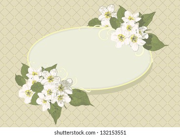 	Spring background with apple flower