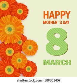Spring  background banner with beautiful colorful flowers. 