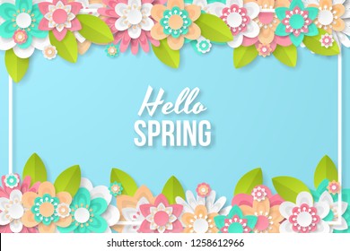 Spring background with beautiful colorful flower. Can be used for template, banners, wallpaper, flyers, invitation, posters, brochure, voucher discount. Vector illustration