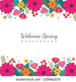 Spring Background with Beautiful Colorful Flower. 