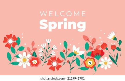 Spring background with beautiful colorful flower. Vector illustration template.banners.Wallpaper.flyers, invitation, posters, brochure, voucher discount. Vector EPS 10.spring plants, leaves and flower