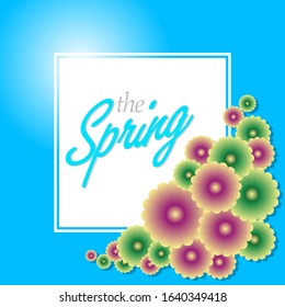 Spring background with beautiful colorful flowers. Can be used for templates, banners, wallpapers, leaflets, invitations, posters, brochures, discount vouchers - Vector illustration