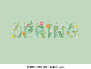 Spring background with beautiful flora and flower.