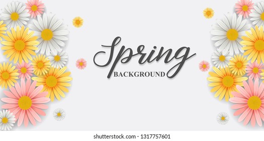 Spring background with beautiful flower