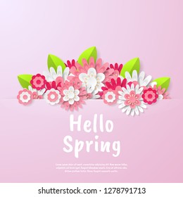 Spring background with beautiful flower. Can be used for template, banners, wallpaper, flyers, invitation, posters, brochure, voucher discount. Vector illustration