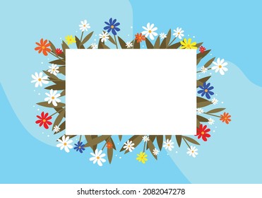 Spring Background with Beautiful Flower Image colorolor as a Frame free image