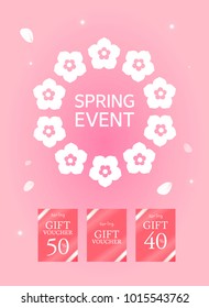 Spring background with beautiful flower. Vector illustration template.banners.