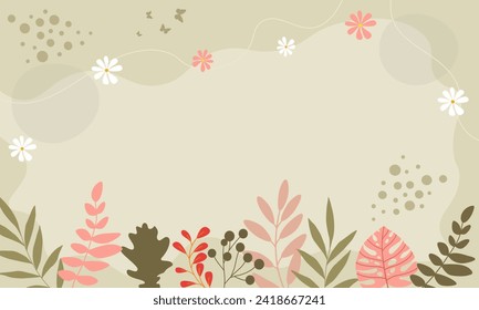 Spring background with beautiful flower. Spring Wallpaper vector. Spring season vector.