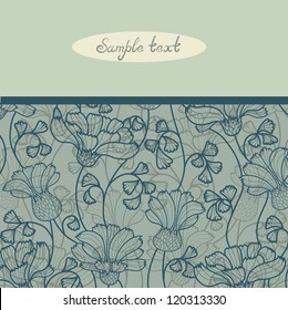 Spring background with blue flowers
