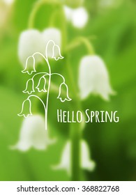 Spring background. Blurred vector illustration.
