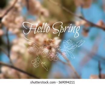 Spring background. Blurred vector illustration.