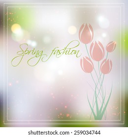 Spring background with bokeh