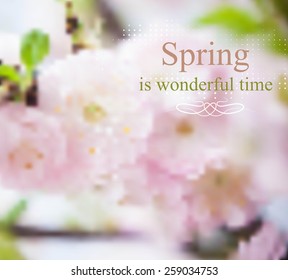 Spring background with bokeh
