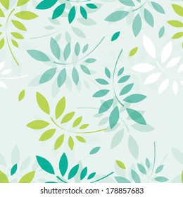 Spring background with branches and leaves. EPS 10 vector illustration.