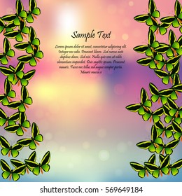 spring background with butterflies