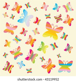 spring background with butterfly