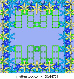 Spring background of color flowers and mesh. Floral pattern. Flower vector pattern. Vector illustration pattern. Design pattern. Spring pattern. Pattern for presentation. Pattern for postcard.