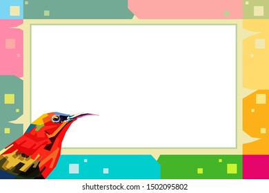 Spring background, the color of a small bird, for greeting cards, photo frames. - Vector.