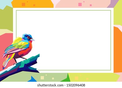 Spring background, the color of a small bird, for greeting cards, photo frames. - Vector.