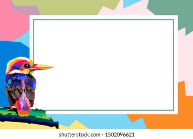 Spring background, the color of a small bird, for greeting cards, photo frames. - Vector.