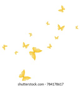 Spring Background with Colorful Butterflies. Simple Feminine Pattern for Card, Invitation, Print. Trendy Decoration with Beautiful Butterfly Silhouettes. Vector Background with Moth
