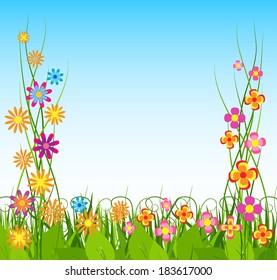 Spring background with creeper flower