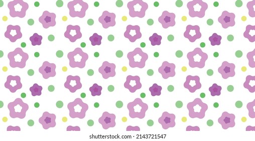 Spring background with cute purple flowers. colorful spring time minimalist garden