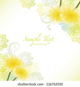 spring background with dandelion