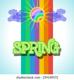 Spring Background Design. Colorful Vector Illustration eps10