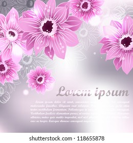 Spring background for the design of flowers