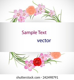 Spring background for the design of flowers.