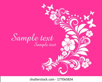 Spring background for the design of flowers. Vector illustration 