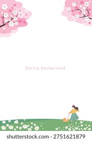 Spring background, spring design, background design, memo design