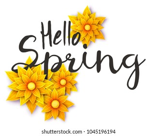 Spring background with flowers.