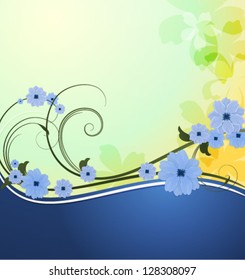 Spring background with flowers