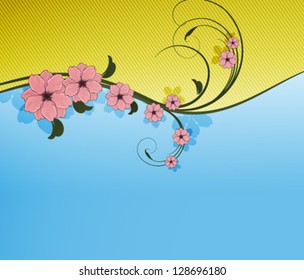 Spring background with flowers
