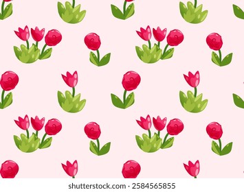 Spring Background with Flowers in bright colors. Design for fabric, cover, wrapping, wallpaper.