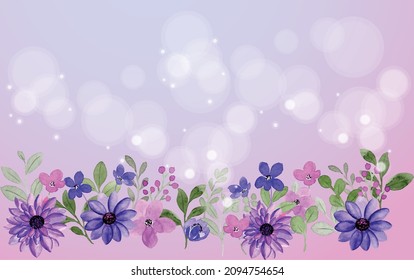 spring background with flowers,banner background with a frame for your text