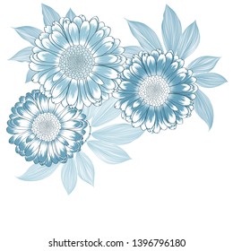 Spring background with gerbera flowers.