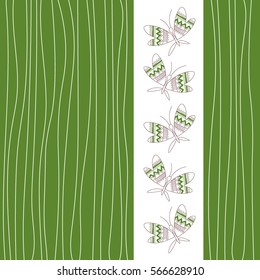 spring background with graphic  butterfly