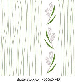 spring background with graphic tulips
