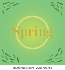 Spring background with grass pattern and gradient