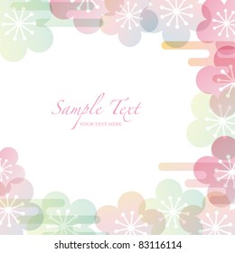 spring background with japanese apricot