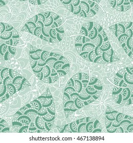 Spring background. Leaf seamless pattern